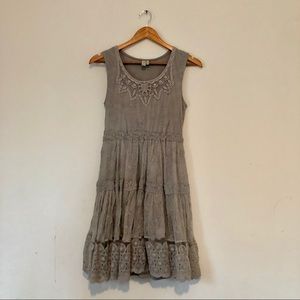 Grey lace dress